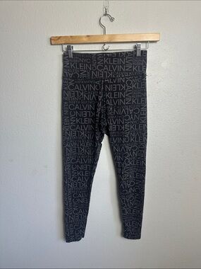 Calvin Klein  Black Logo-Print Leggings